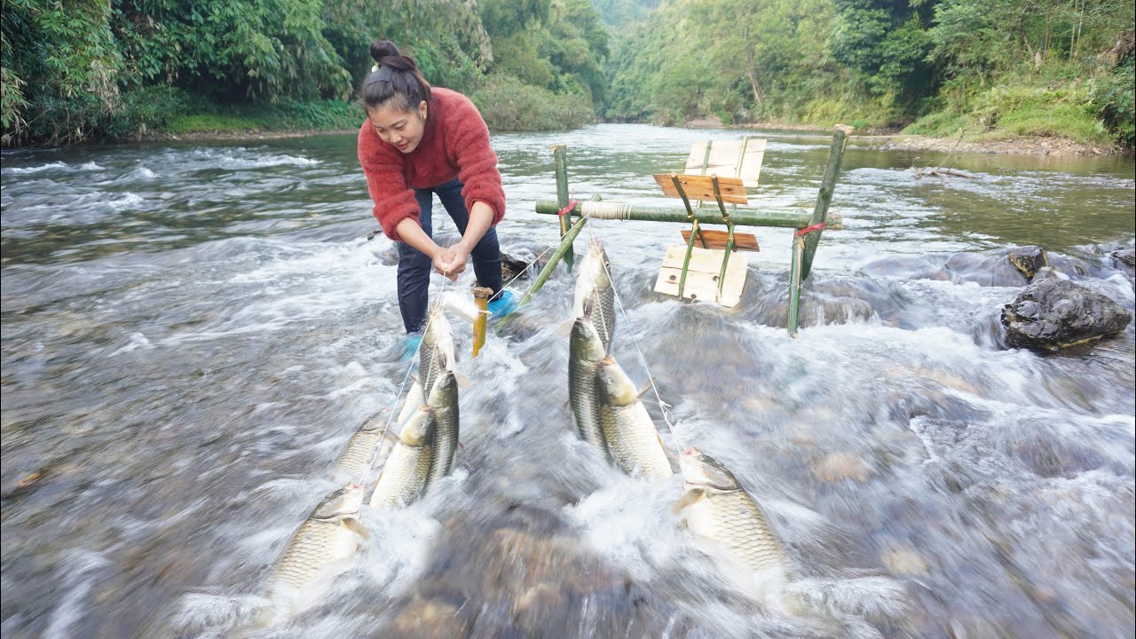 How to Make Simple Fish Trap From  Bamboo, The SECRET to Catching Fish with Bamboo