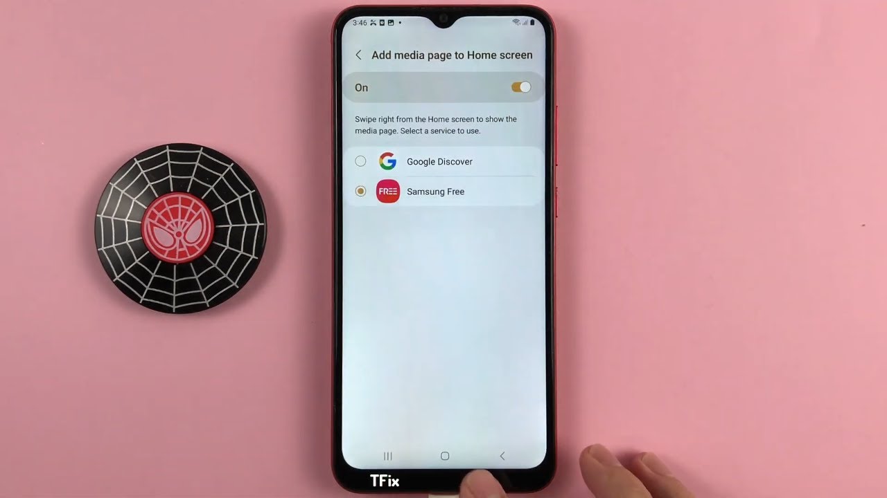 How to enable/disable Google discovery, Samsung Free on the main screen on Samsung A03 Android 13