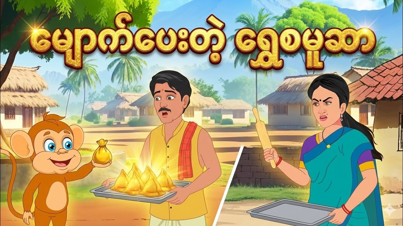 မျောက်ပေးတဲ့ ရွှေစမူဆာ (ဘာသာပြန်ကာတွန်းပုံပြင်)