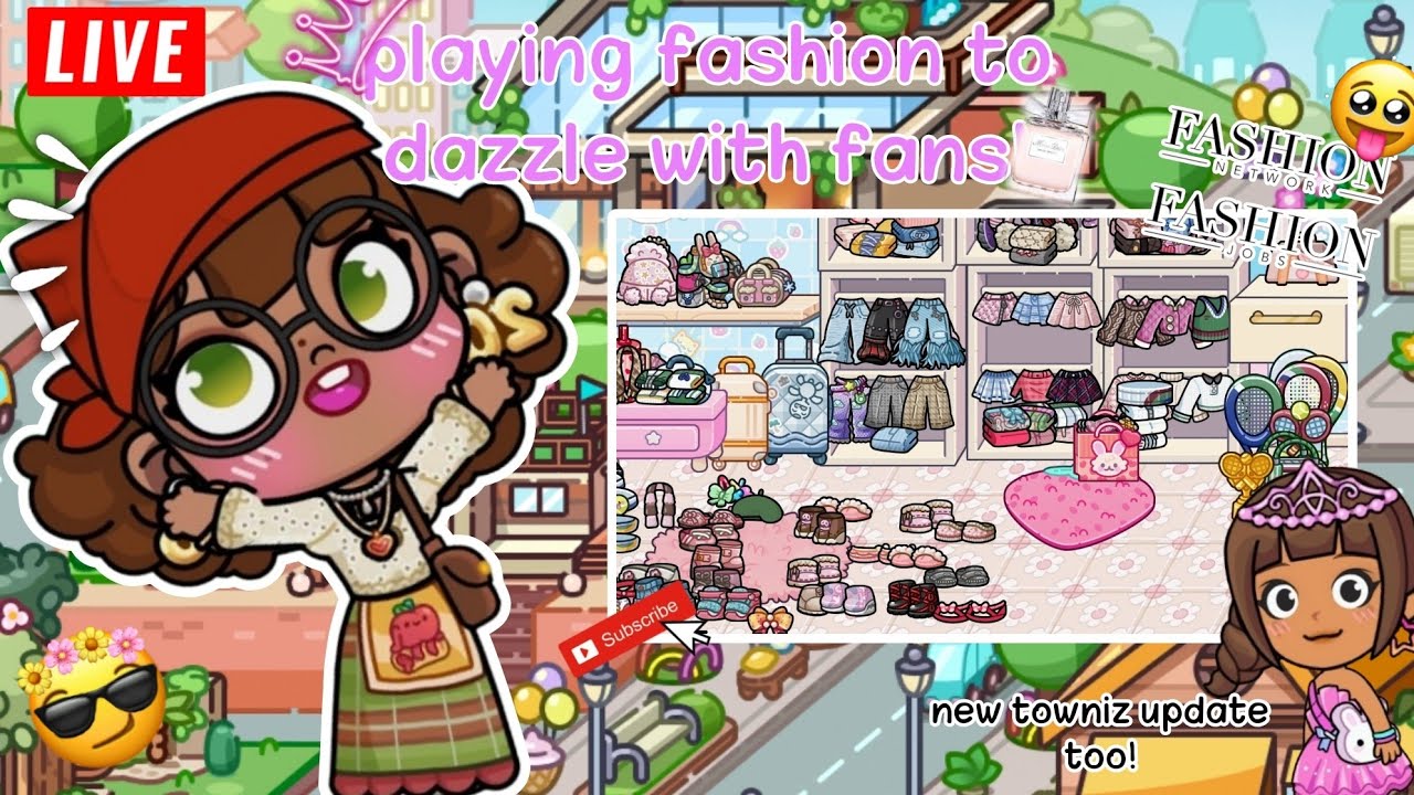 TOWNIZ UPDATE?!😱🌷 Checking out new update!🧸 +Sub aw fashion to dazzle! 💖🐾and bake off!!!🐾🌷🧸💅