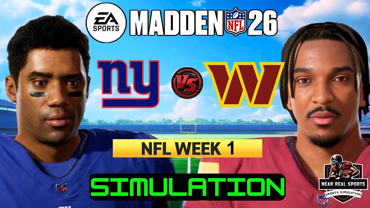 GIANTS vs COMMANDERS | NFL WEEK 1 | MADDEN 26 PREDICTIONS
