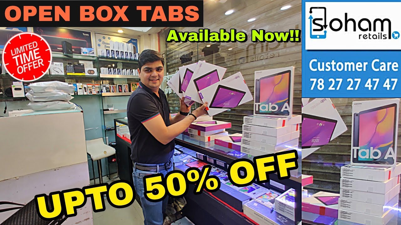 Cheapest New & Open Box TABS ever in Delhi🔥 50% Discount on Earbuds & Headphones | Soham Retails