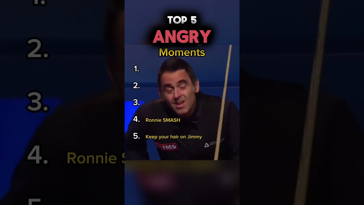 Top 5 angry moments in snooker