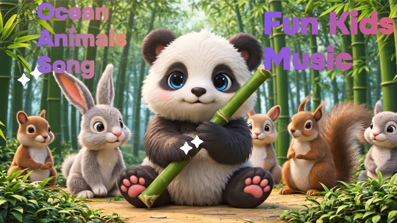 Ocean Animals Song | Fun Kids Music (panda,monkey,elephant...) #kidssongs #SingAlong #songsforkids