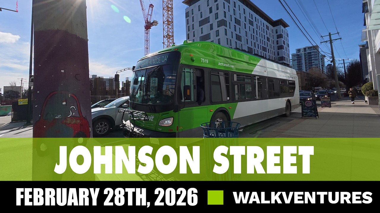 Johnson Street Walking Tour and Wharf Street Waterfront [4K] February 28th, 2026