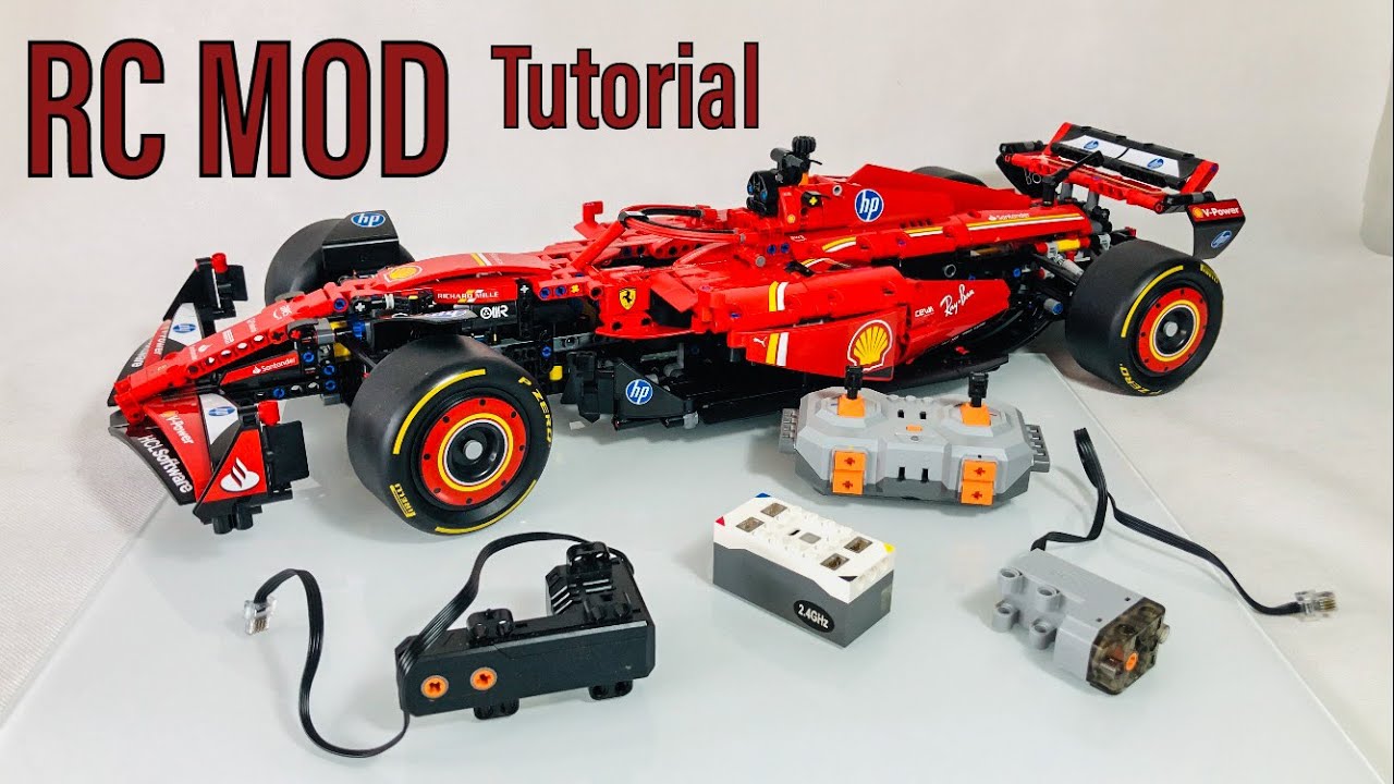 RC MOD Lego Technic 42207 Bolid Ferrari SF-24 / Tutorial