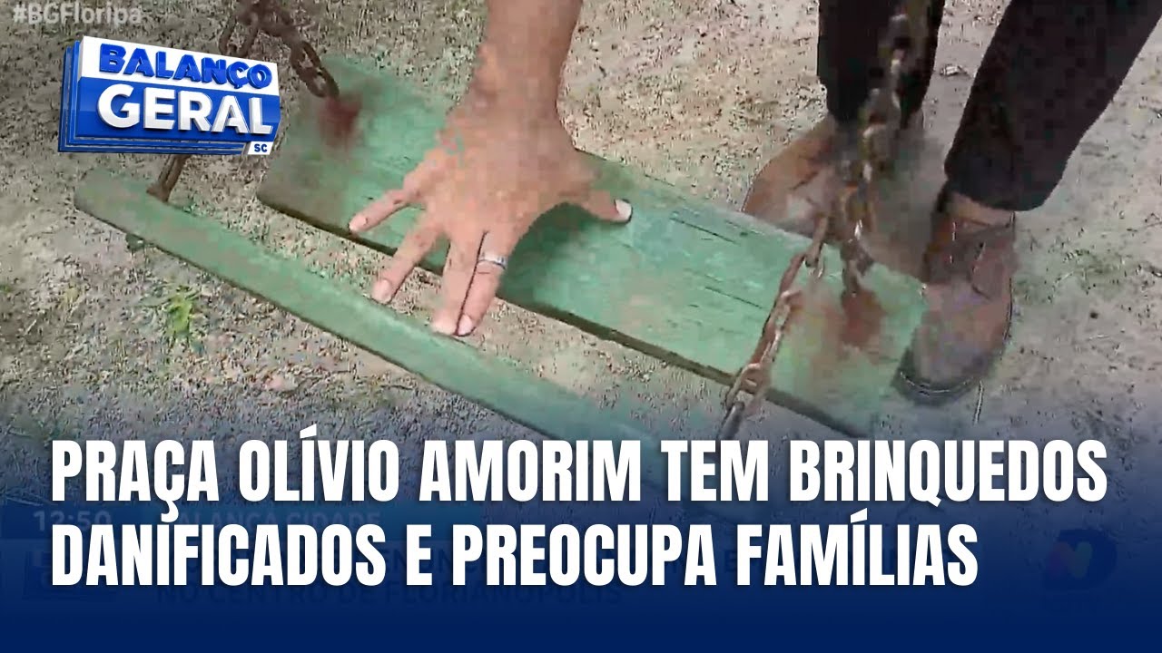 Moradores denunciam abandono em parquinho no Centro de Florianópolis