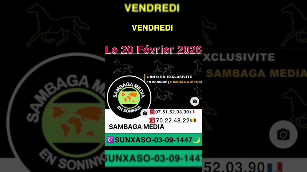 Actualités du jours 20 Février sur votre chaîne YouTube. 