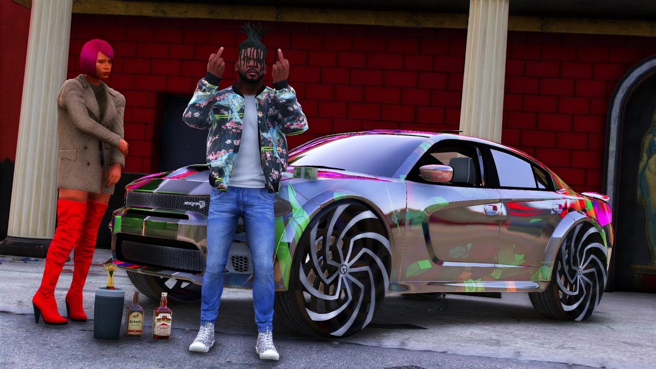 HIT THE STRIP CLUB ROCKIN DIOR! GTA 5 - REAL TRAP LIFE MODS DAY 3