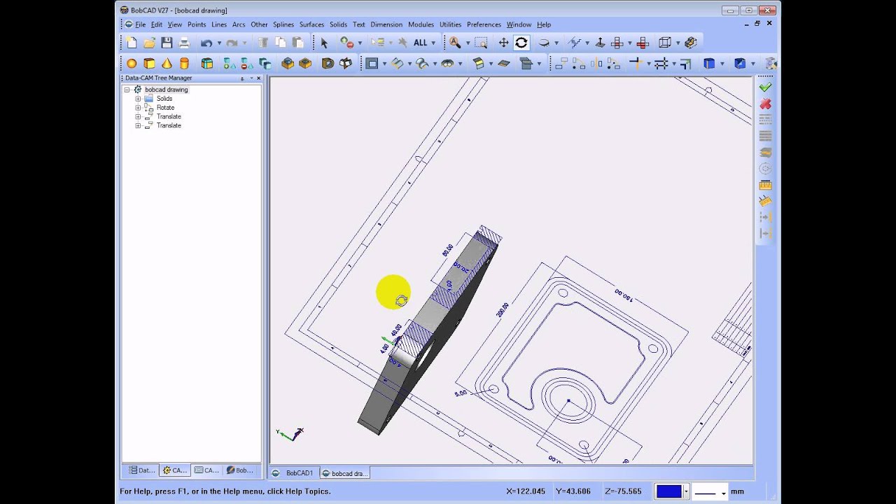 Making 3D Drawing BobCAD V27