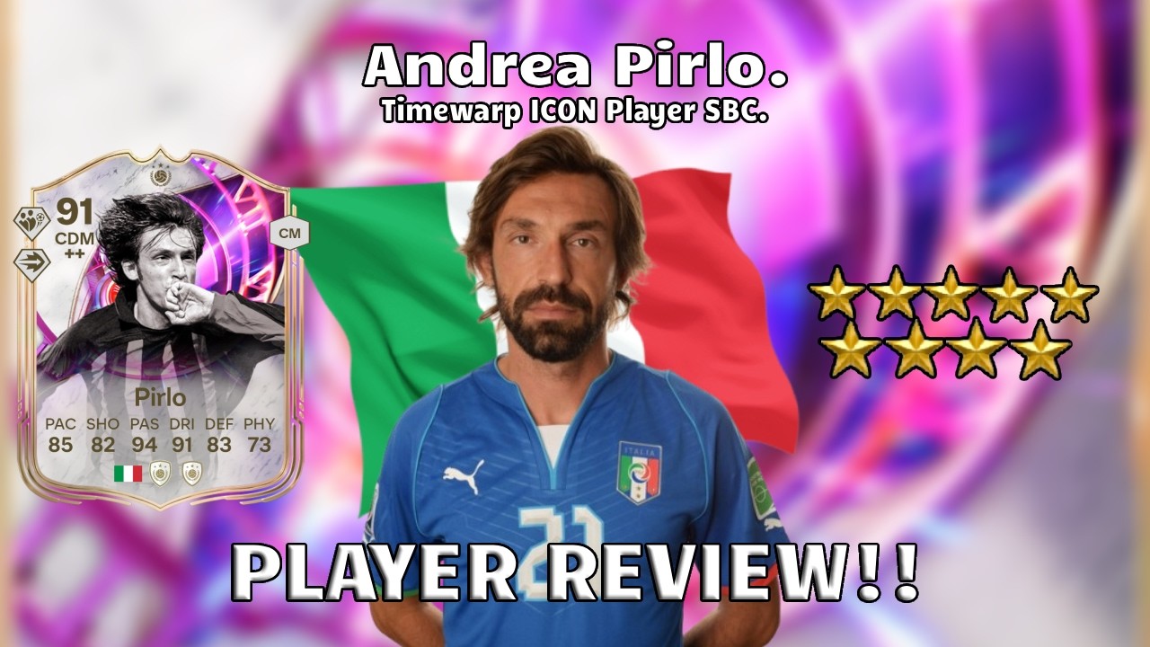 🔥⭐ 91 Rated Andrea Pirlo Player Review! Timewarp ICON SBC !⭐🔥. FC 26 Ultimate Team.