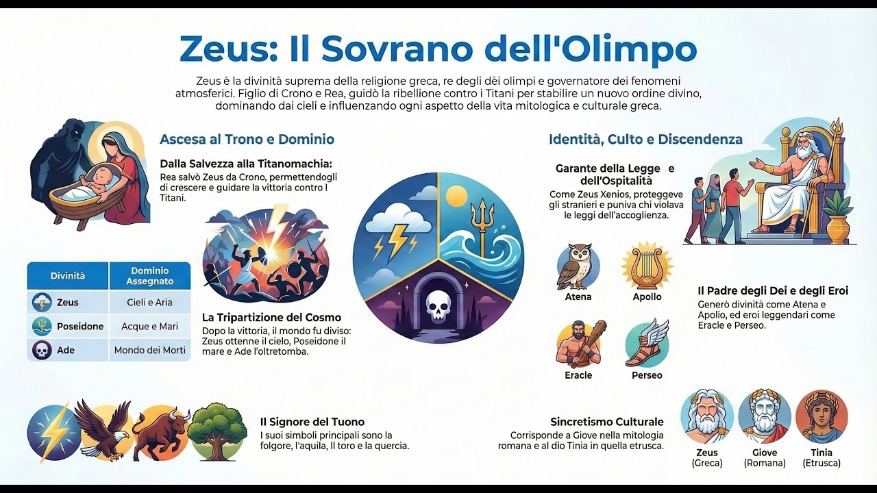 Zeus il sovrano dell'Olimpo