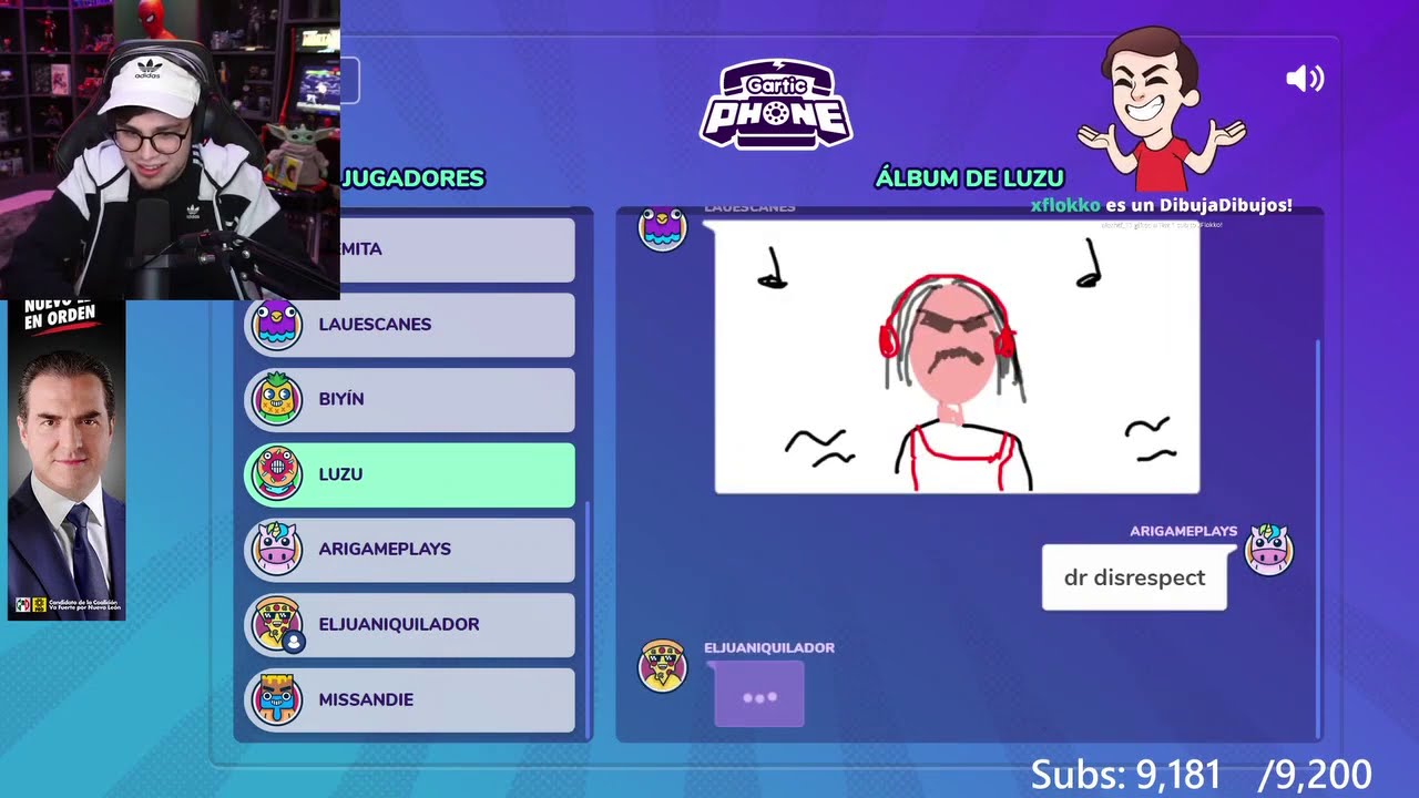 JuanSGuarnizo juega Gartic Phone con Ibai, Luzu , Cristinini , Arigameplays , Bjean , etc.