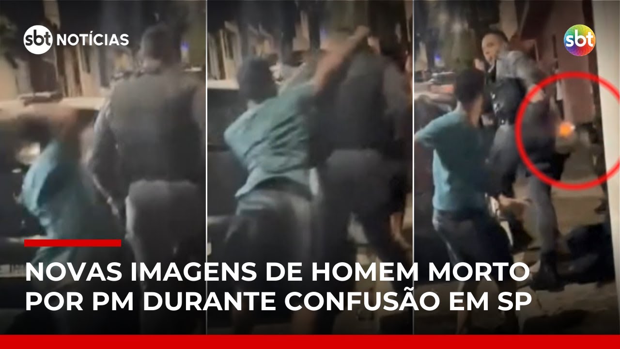 Homem &eacute; morto por PM ap&oacute;s dar soco na cabe&ccedil;a de policial em SP | #SBTNot&iacute;cias