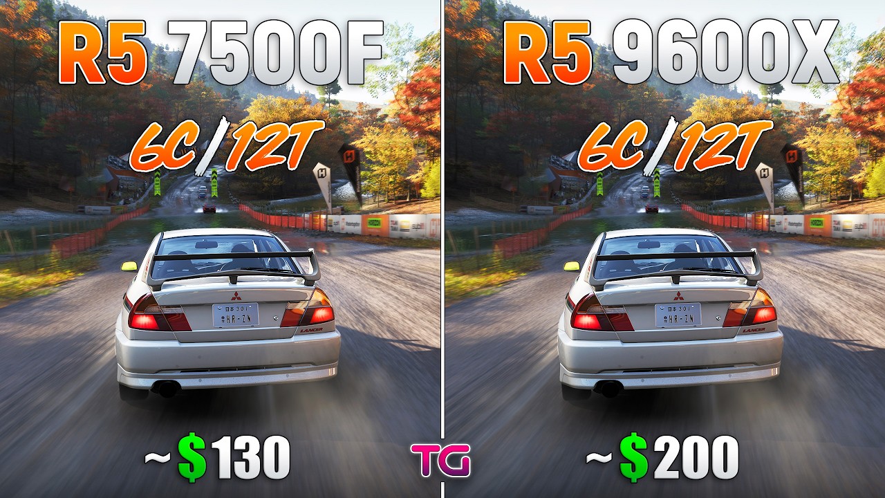 Ryzen 5 7500F vs Ryzen 5 9600X - Test in 10 Games | RTX 5090