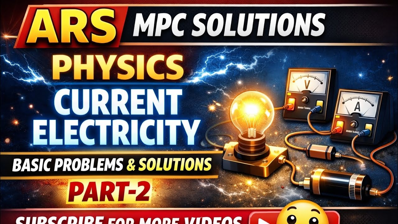 CURRENT ELECTRICITY - PHYSICS - PART-2 PROBLEMS & SOLUTIONS @gandamanandsiva 