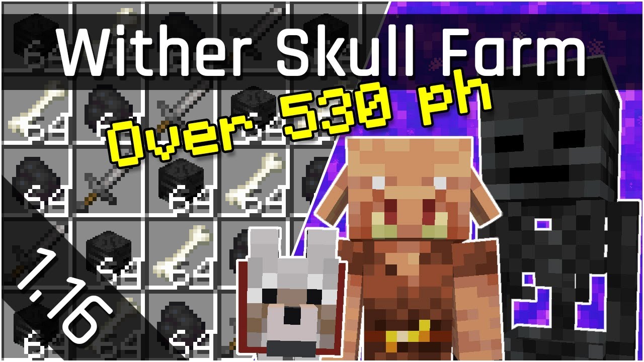 Wither Skeleton Skull Farms with Portals (Tutorial) | Minecraft Java 1.16 (The Nether Update)