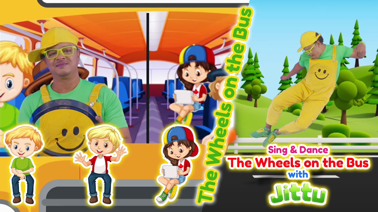 Sing & Dance The Wheels on the Bus with JITTU | The Wheels on the Bus - Fun Rhymes #kidsvideos