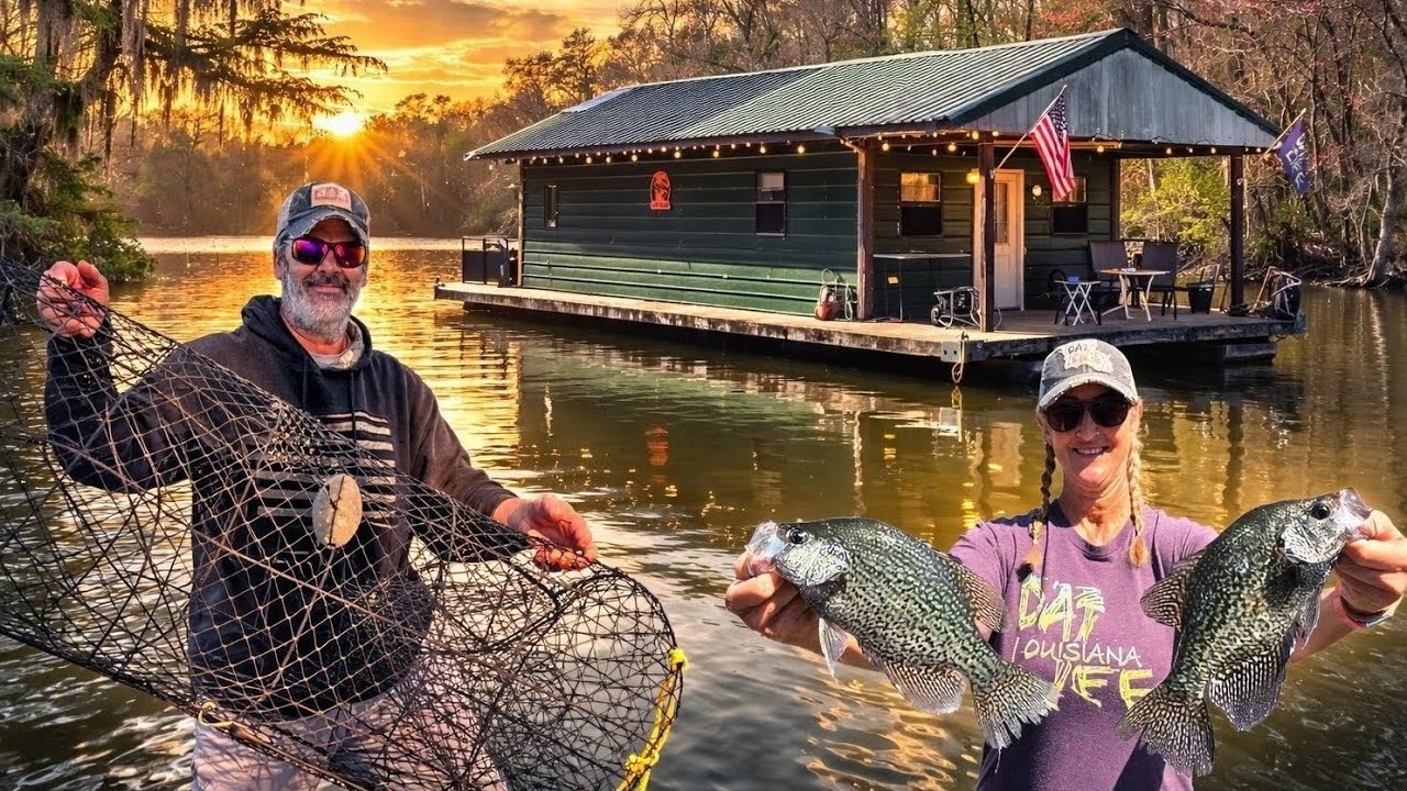 Louisiana Houseboat Getaway! We Loaded the Boat with Crappie (Sac-a-lait) & Catfish!