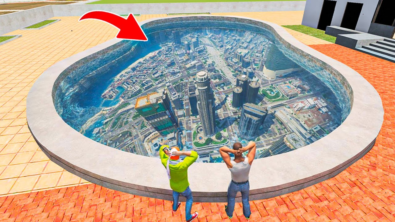 Jack and Franklin Found Secret Door To GTA 5 in INDIAN BIKES DRIVING 3D in GTA 5!