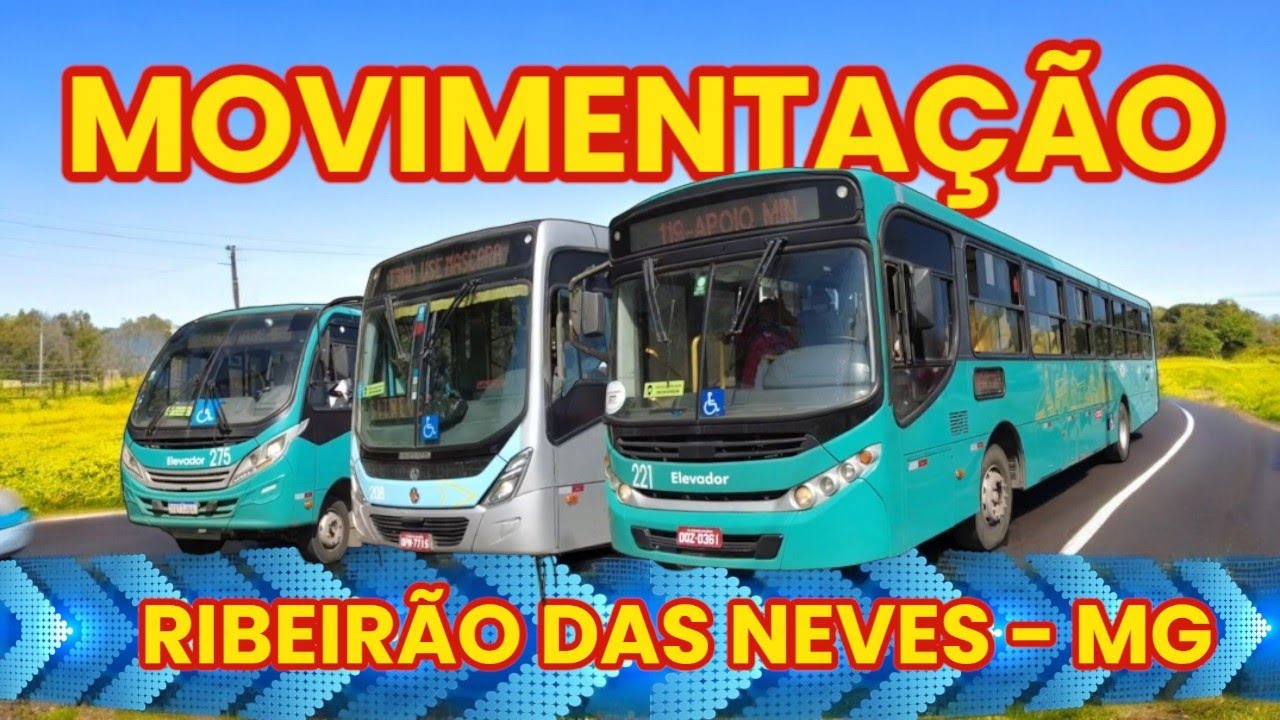 Ônibus municipais pelas ruas de Ribeirão das Neves - MG