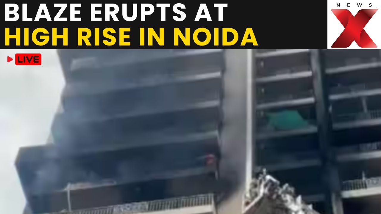 Noida Fire LIVE: Massive Fire Erupts in Noida High-Rise Flat, Adjacent Apartment Also Damaged