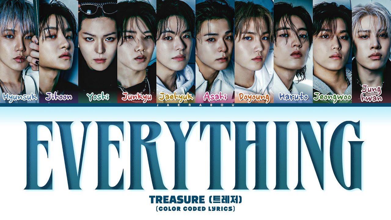 TREASURE EVERYTHING Lyrics (트레저 EVERYTHING 가사) (Color Coded Lyrics)
