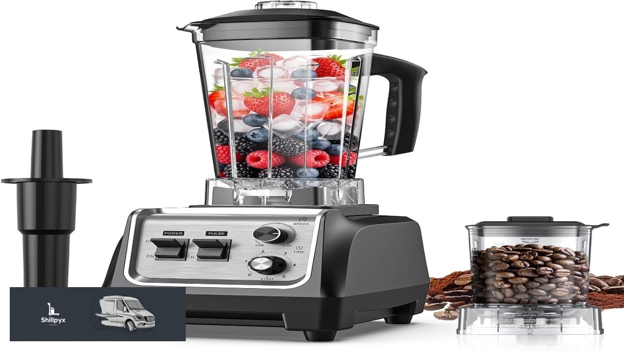 1800W Blender for Smoothies with 70oz Pitcher & 20oz Grinder 28000 PRM