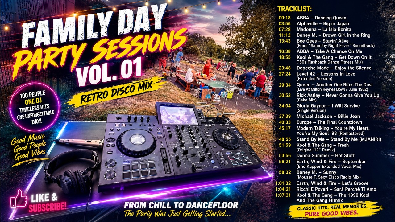 Family Day Party Sessions Vol. 01 🔥 From Chill Afternoon To Dancefloor 80s & Disco Party Mix