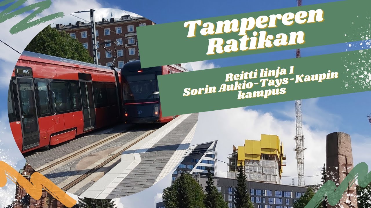 Tampereen Ratikan reitti Linja 1 Sorin Aukio-Tays-Kaupin Kampus #tampereenratikka