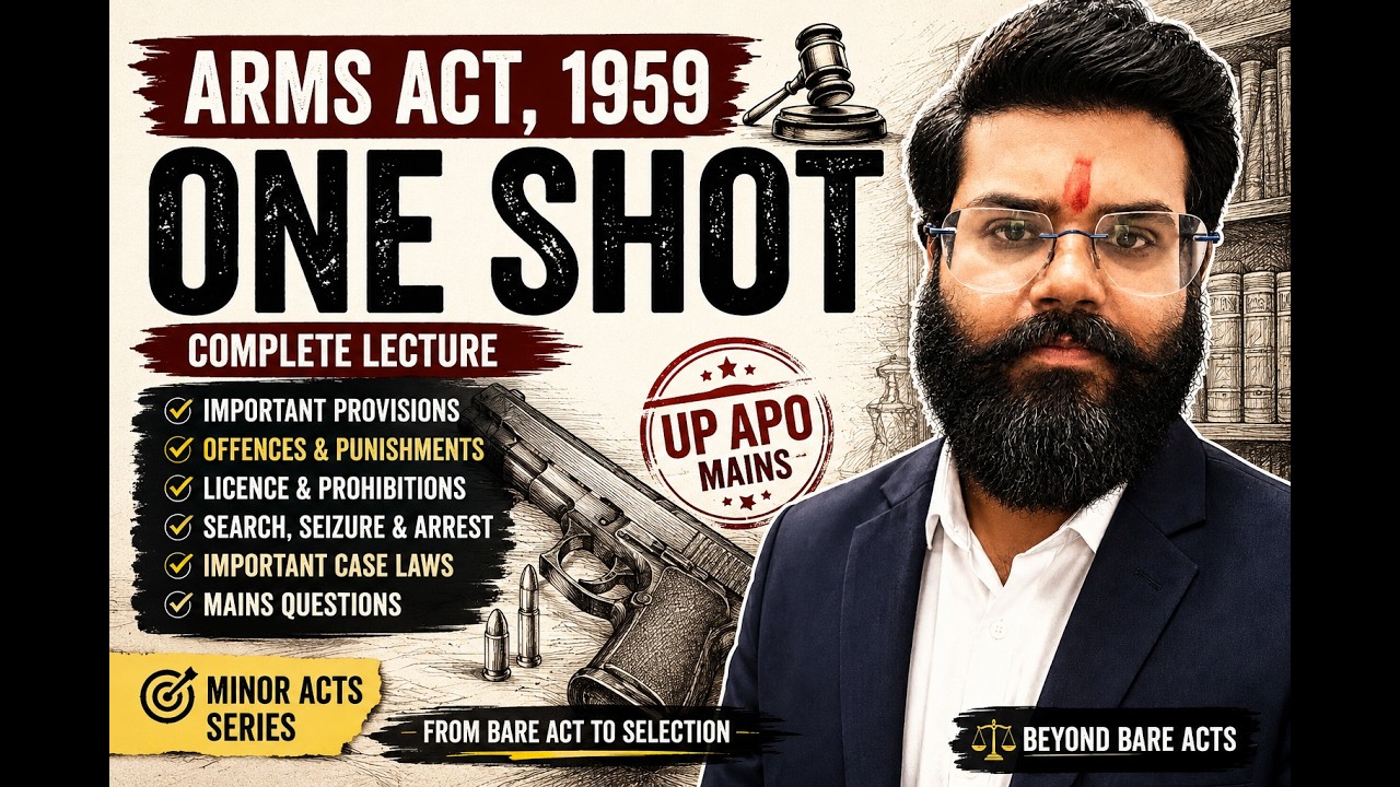 Arms Act, 1959 One Shot  | UP APO Mains 16 Minor Acts Series