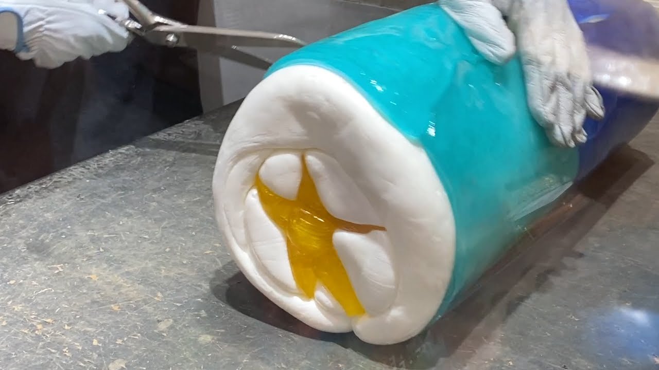 【PAPABUBBLE】How to Make White Star Amezaiku in Japan Happy birthday【candy making videos】
