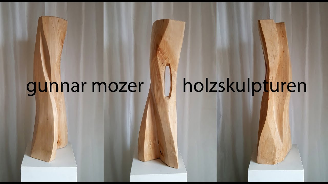 (V3) Gunnar Mozer, abstr. Holzskulpturen, wood carving, wood sculpting, Musik: Prof. Dr. Rolf Verres