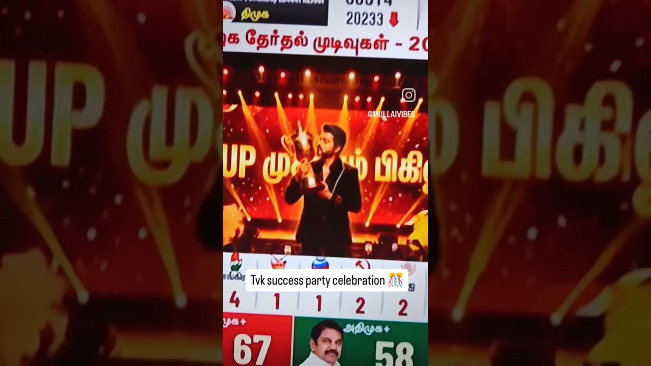 Tvk party success celebration🎉🎊 #viralvideo #tvkvijay #tvk #tvkvijayspeech #tamizhagavettrikazhagam