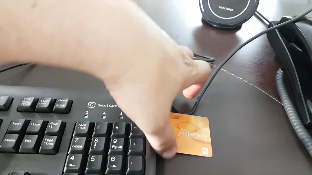 Teclado HP USB Com Leitor de Smart Card - Cart&atilde;o eCNPJ ou eCPF - Com tecla 