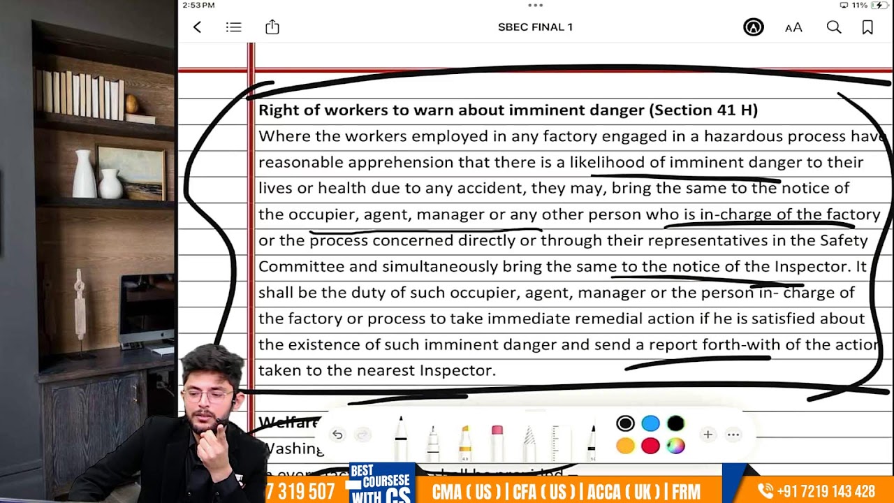 SBILL FACTORIES ACT 1948 CHAPTER 16 | CS EXECUTIVE DEC 24 || CS SHUBHAM MODI