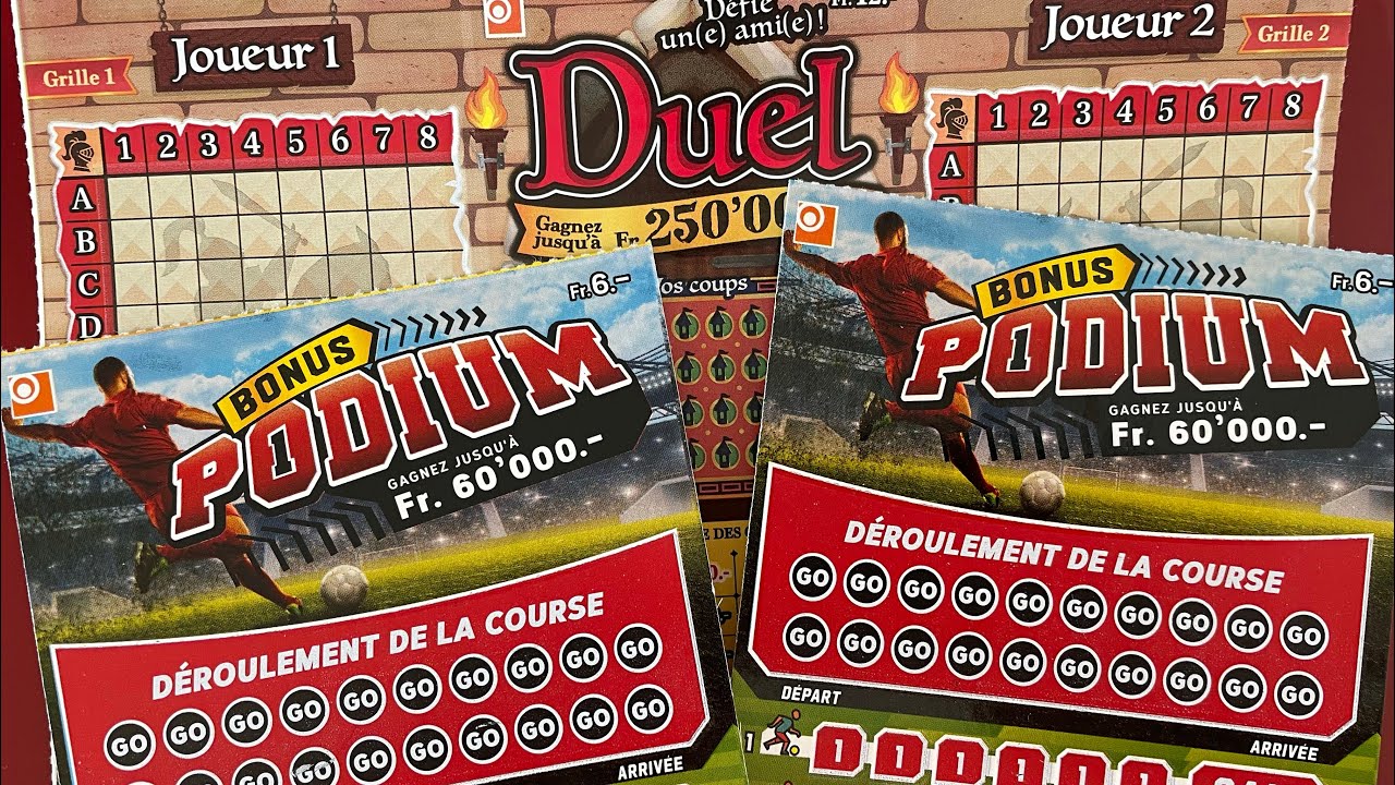On retenté 2 podium bonus et un duel de la loterie suisse romande