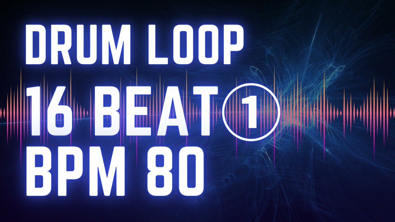 【ドラムループ】16ビート①BPM80