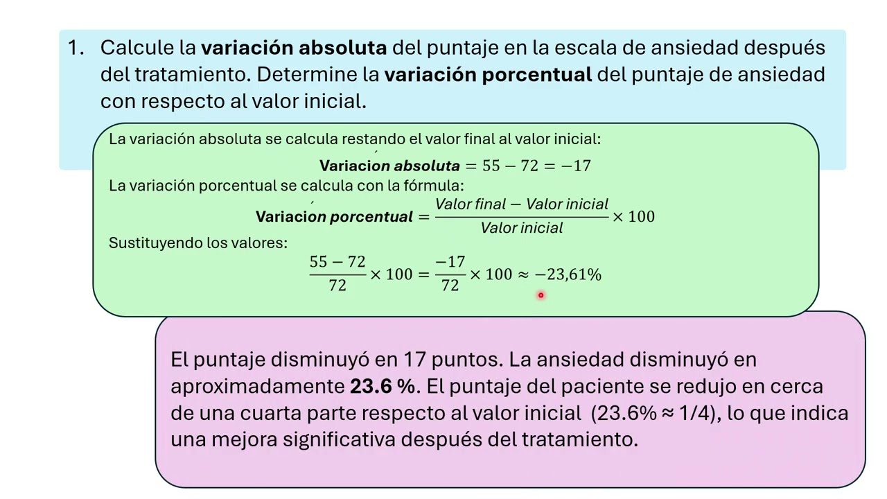 Cambios, comparaciones y variaciones