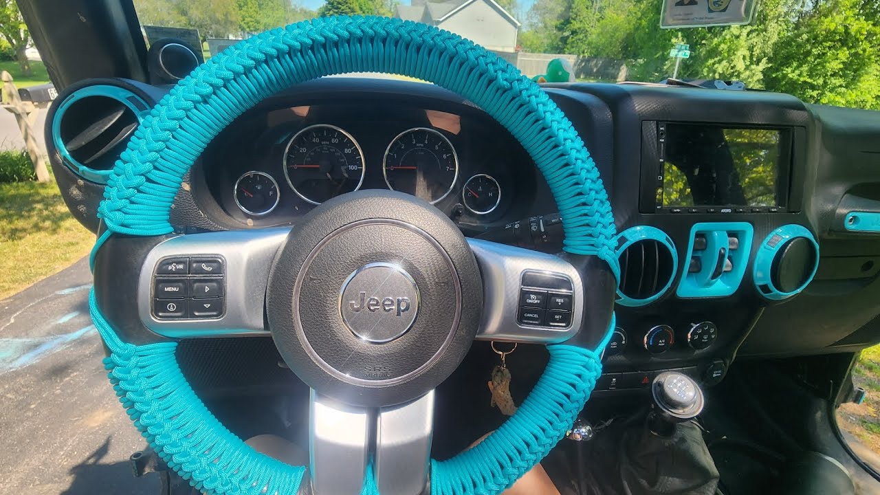 Paracord steering wheel wrap (braid pattern)