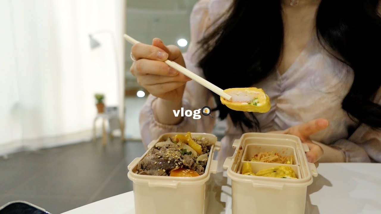 vlog | 도시락싸서 작업실가기, 치아바타샌드위치🥪감자샐러드 만들어먹고 친구랑 카페 다녀온 소소한 일상