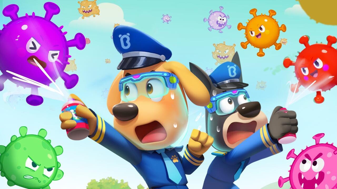 Pertarungan Virus🛡️ | Kartun Kebiasaan Baik | Animasi Lucu | Kartun Anak | Kepala Polisi Labrador