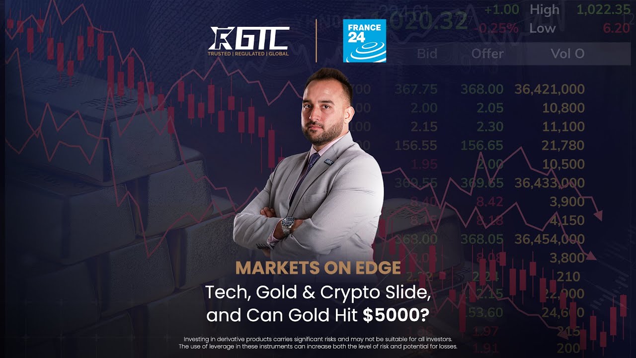 Markets on Edge: Tech, Gold & Crypto Slide, and Can Gold Hit $5000? | GTCFX | France24