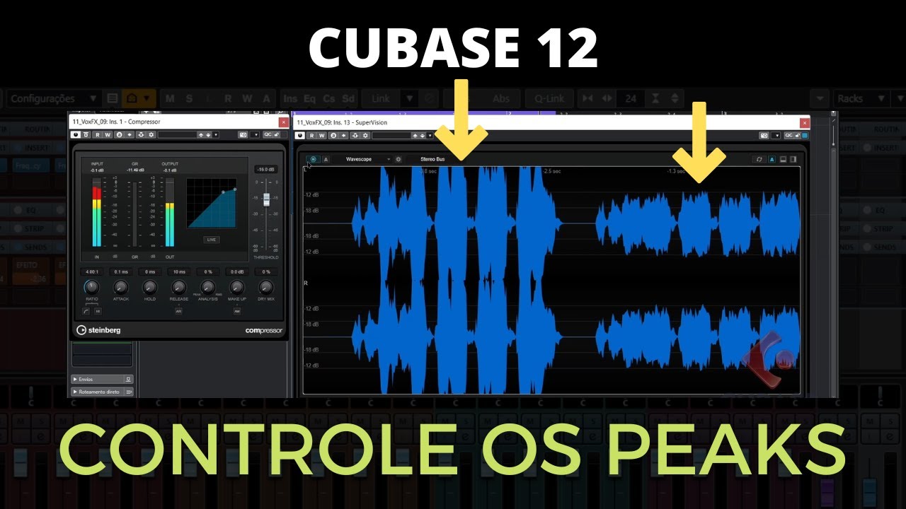 CONTROLANDO OS PICOS COM O COMPRESSOR NO CUBASE 12 E SUPERVISION
