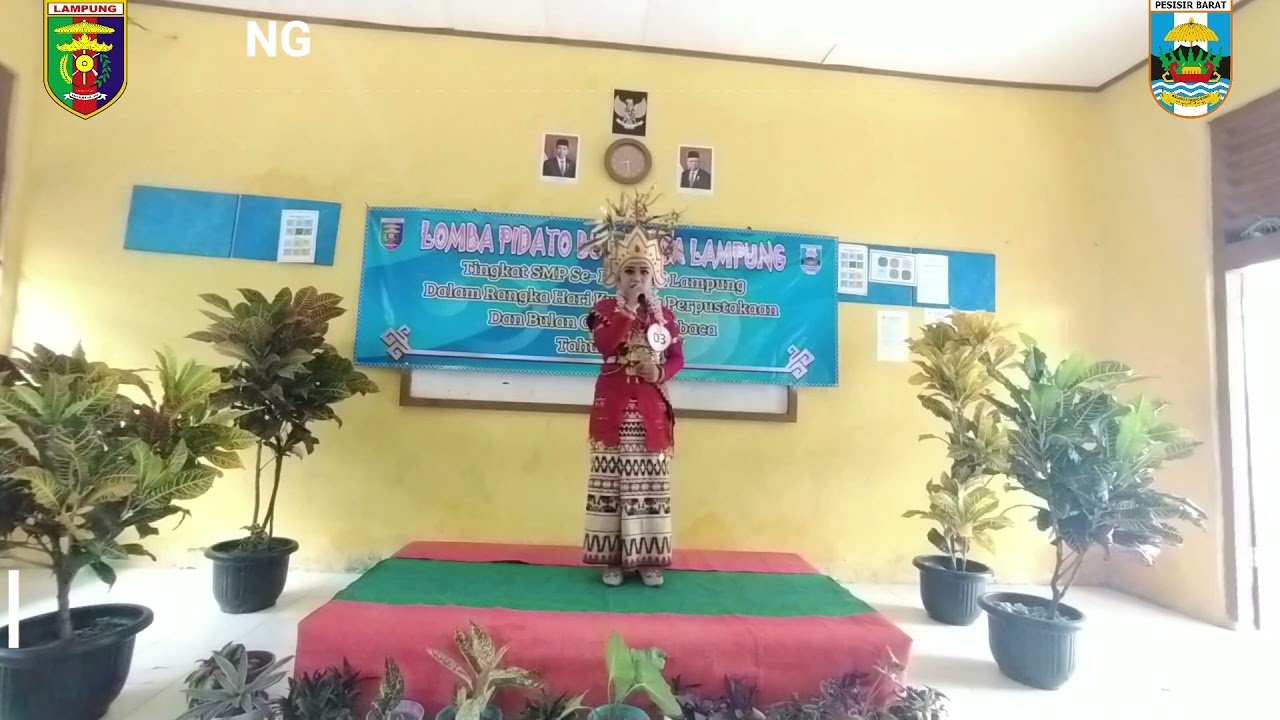SMPN1 Krui Juara 1 Pidato Bahasa Lampung 2021 Tingkat provinsi