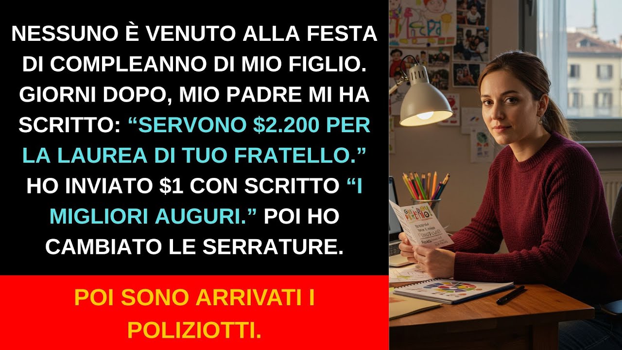 La mia famiglia ha saltato la festa di mio figlio ma ha chiesto $2.200 per la laurea; ho dato $1.