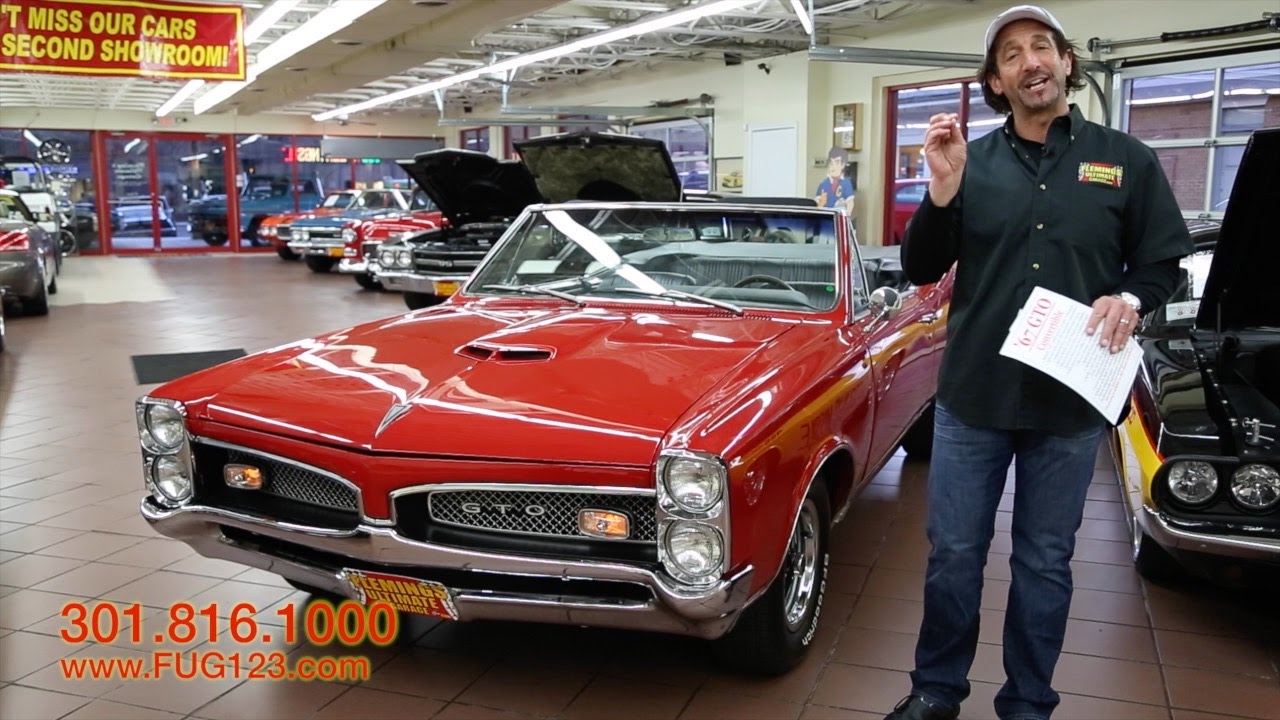 1967 Pontiac GTO Ram Air 400 Convertible for sale w/ test drive, driving sounds, walk through video