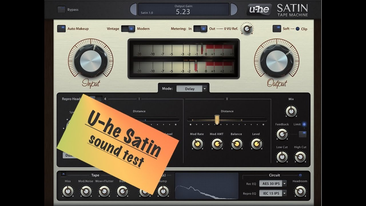 u-he Satin tape machine test - Drums[Logic pro x]