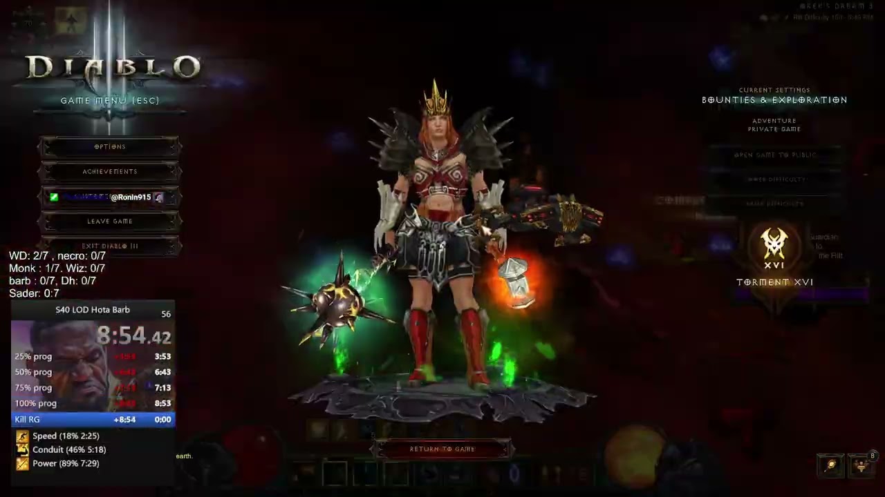 Diablo 3 Сезон 40 LOD hota варвар 150