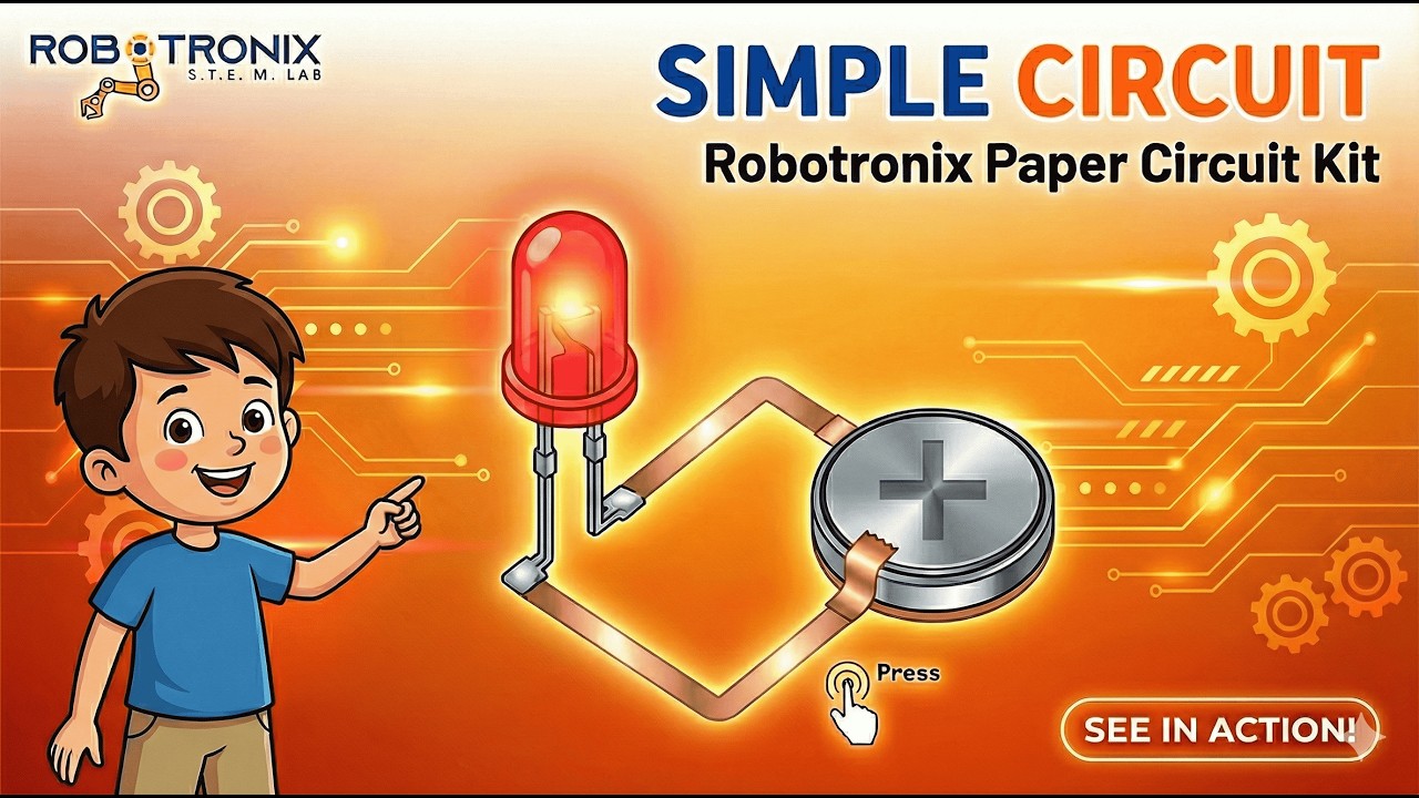 Simple Paper Circuit for Kids | Learn LED, Battery & Circuits | Sparktronix DIY Paper circuit kit